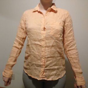 Orange cotton button up